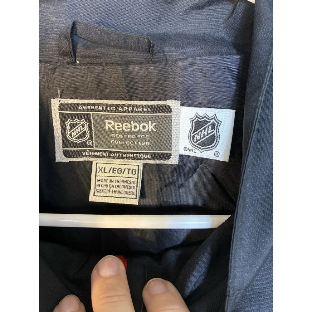Reebok‎ NHL Windbreaker Men's XL Chicago Blackhawks 1/4 Zip Hockey Lightweight